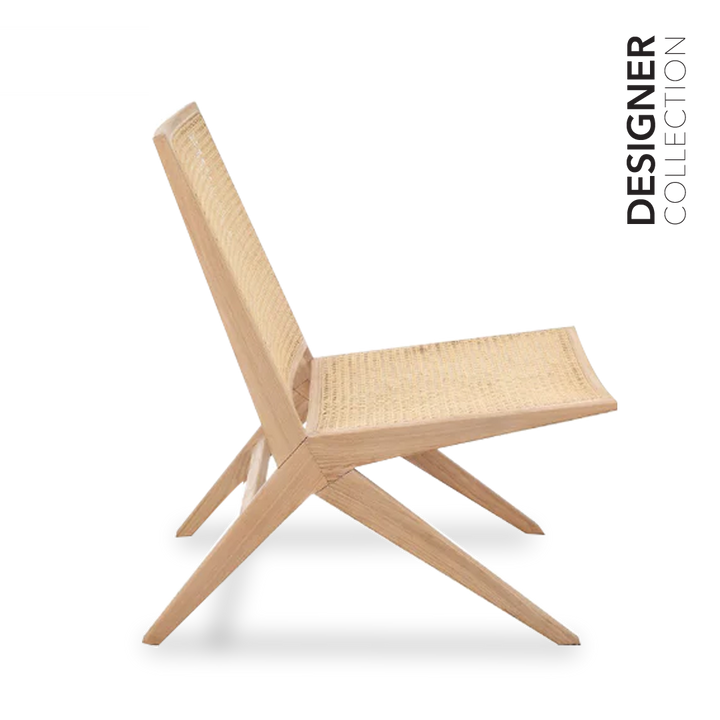 NOAH Rattan Lounge Chair White Ash