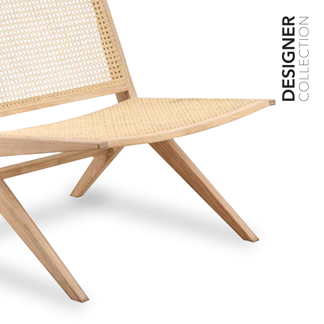 NOAH Rattan Lounge Chair White Ash
