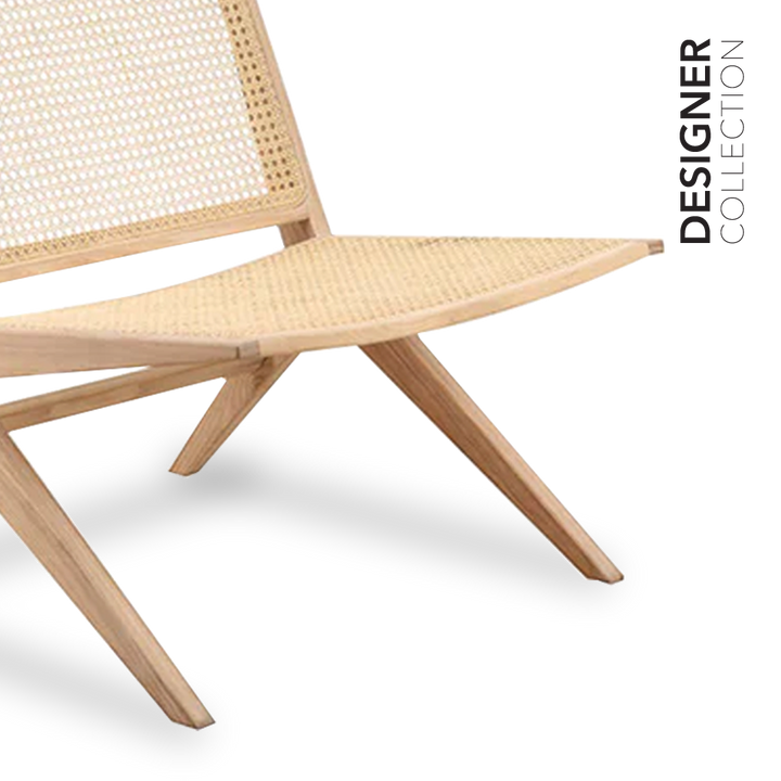 NOAH Rattan Lounge Chair White Ash