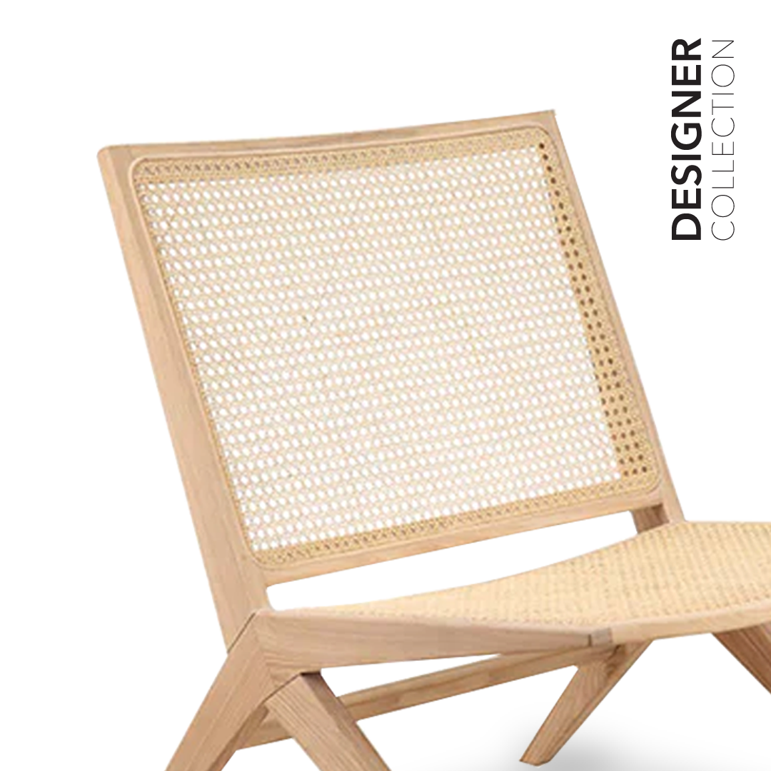 NOAH Rattan Lounge Chair White Ash