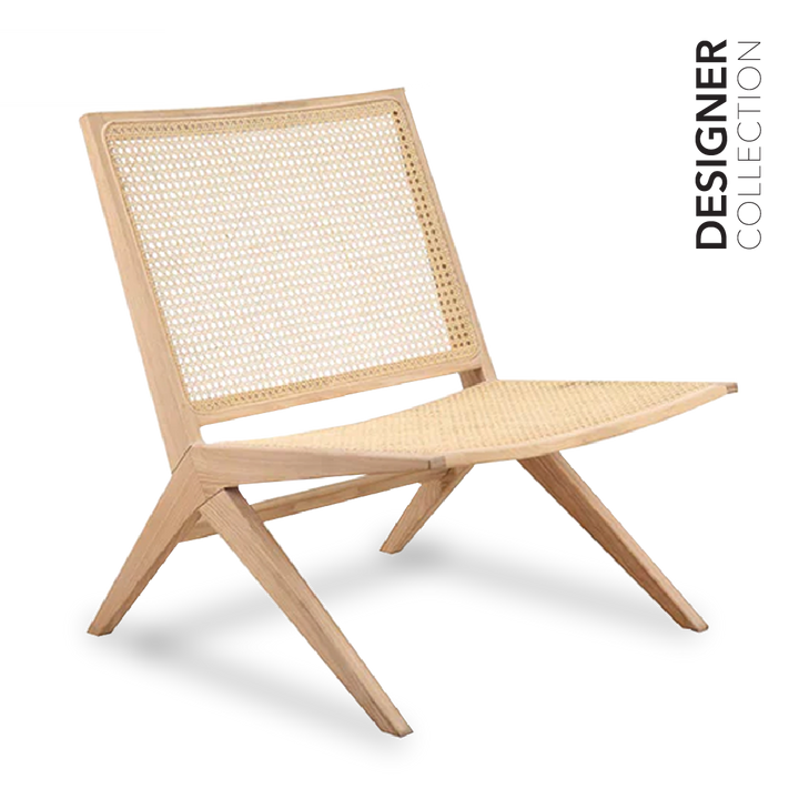 NOAH Rattan Lounge Chair White Ash