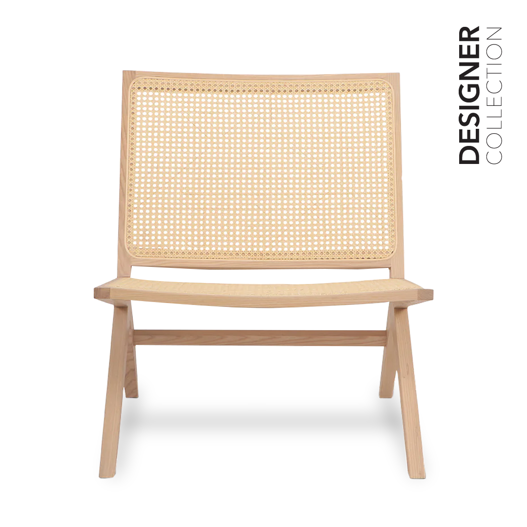 NOAH Rattan Lounge Chair White Ash