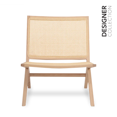 NOAH Rattan Lounge Chair White Ash