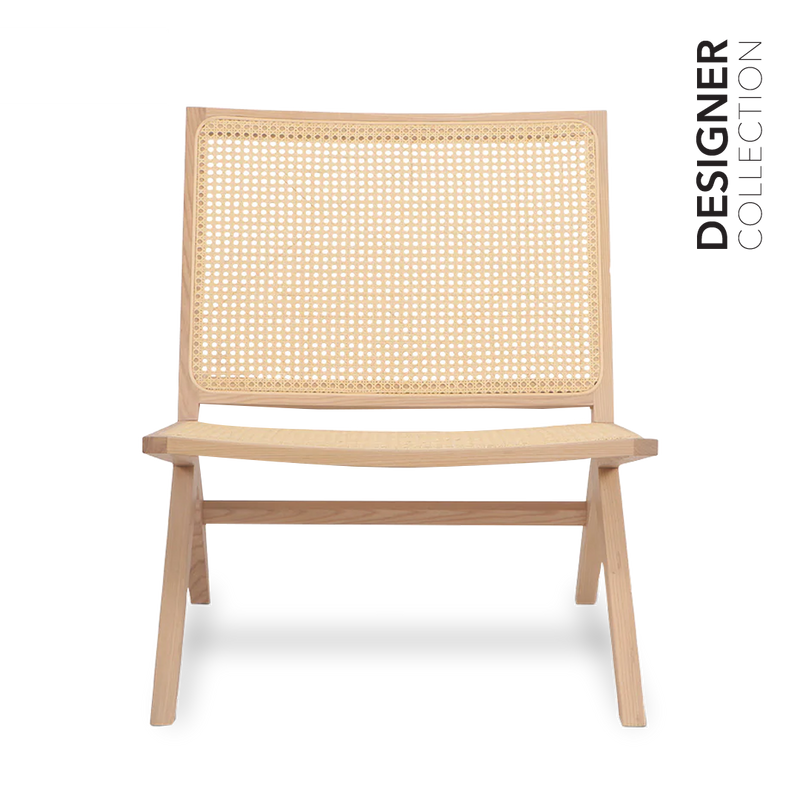 NOAH Rattan Lounge Chair White Ash