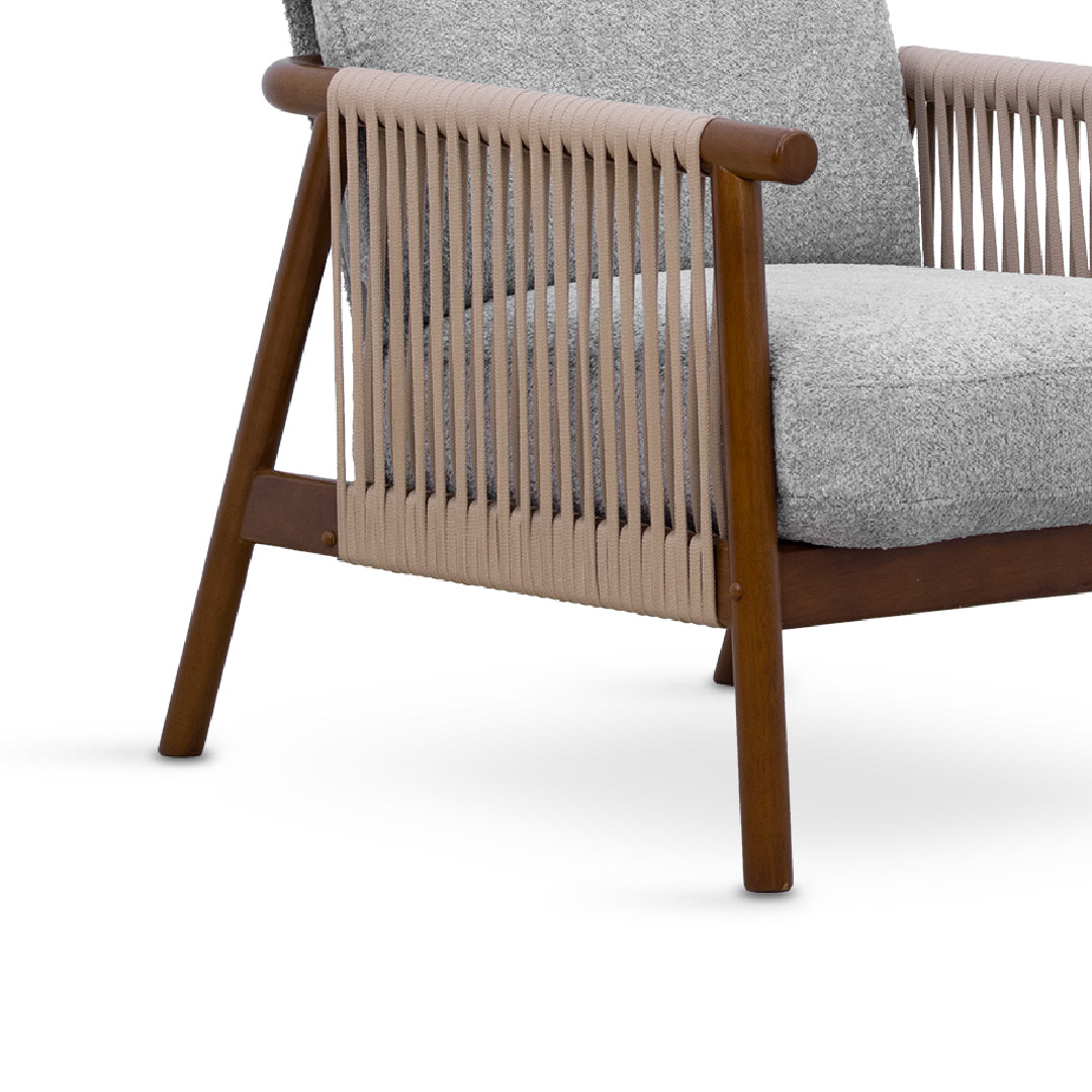 NOREEN 1 Seater Arm Sofa Chair Ash Gray