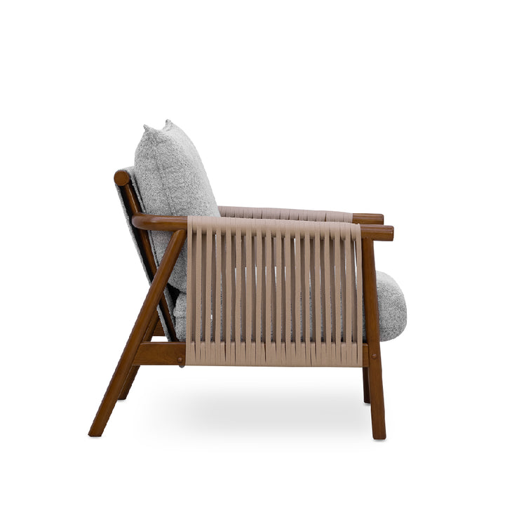 NOREEN 1 Seater Arm Sofa Chair Ash Gray