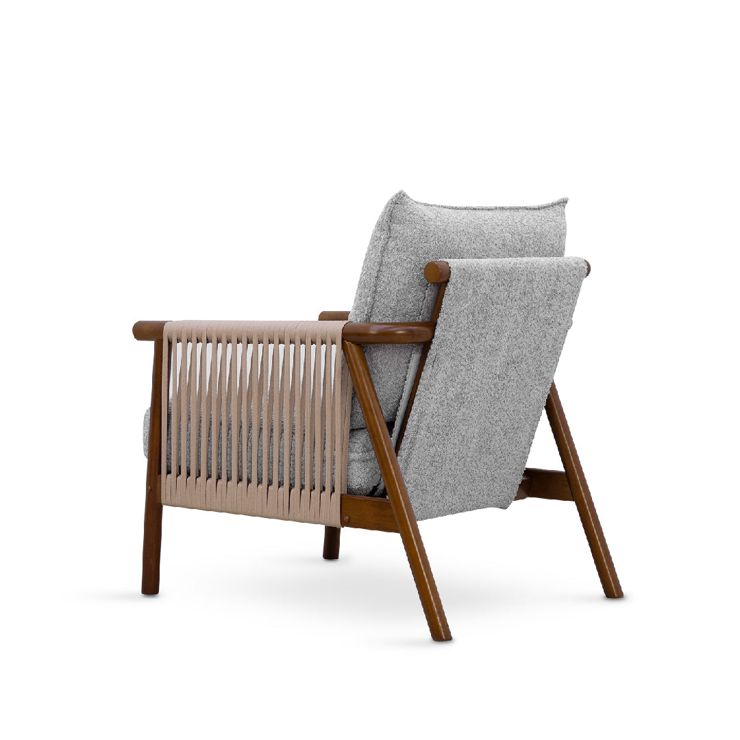 NOREEN 1 Seater Arm Sofa Chair Ash Gray