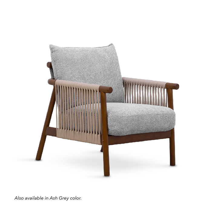 NOREEN 1 Seater Arm Sofa Chair Light Gray