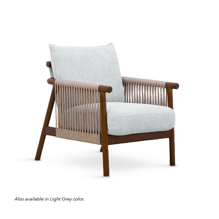 NOREEN 1 Seater Arm Sofa Chair Ash Gray