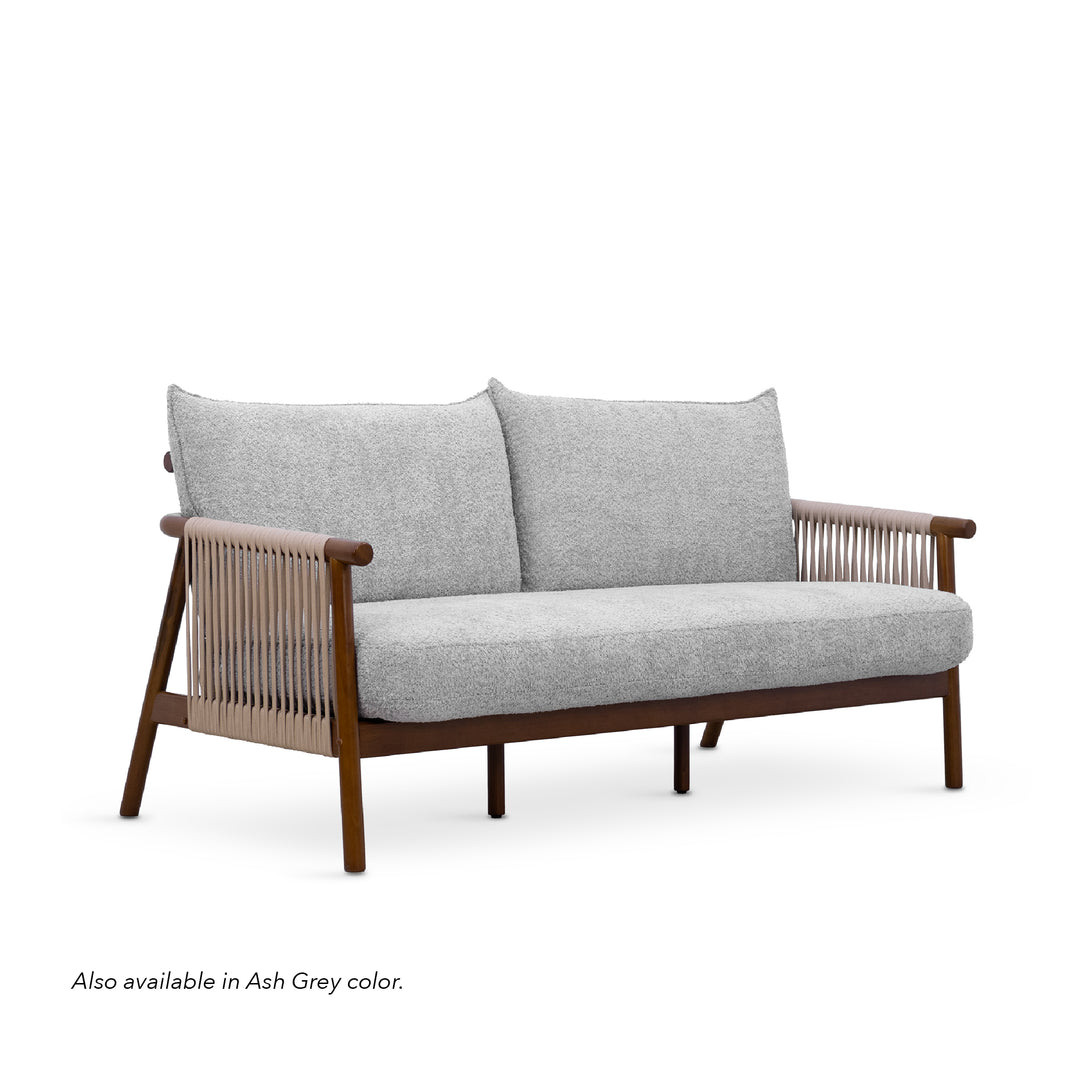 NOREEN 3 Seater Arm Sofa Chair Light Gray