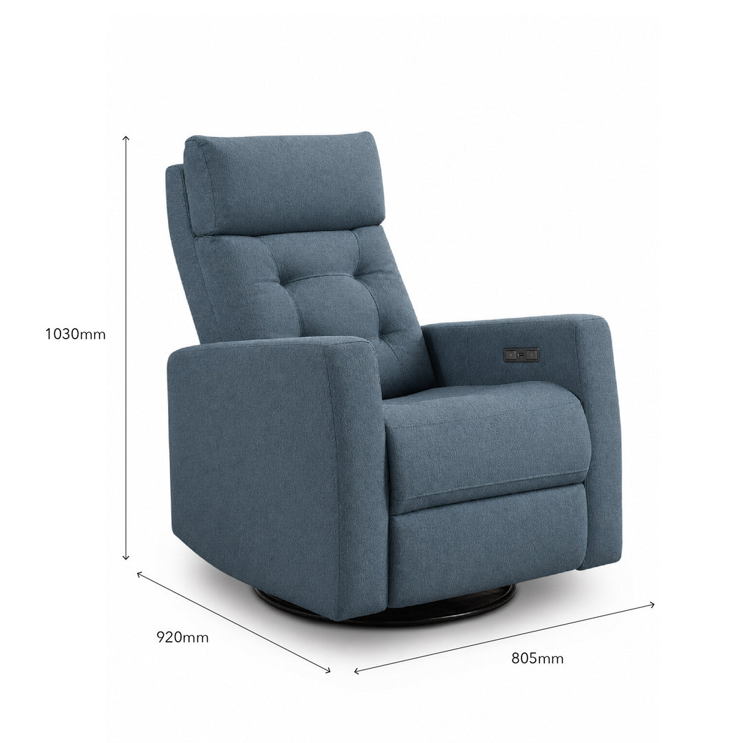 NASDA Power Rocking Swivel Recliner Sofa