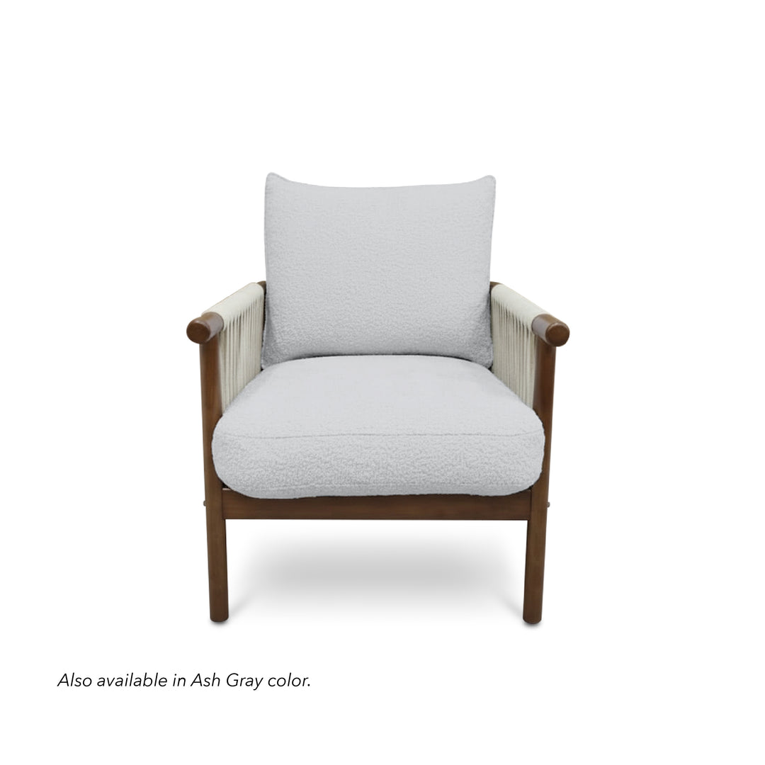 NOREEN 1 Seater Arm Sofa Chair Light Gray