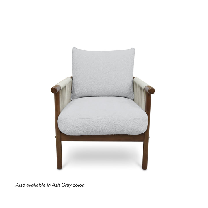 NOREEN 1 Seater Arm Sofa Chair Light Gray