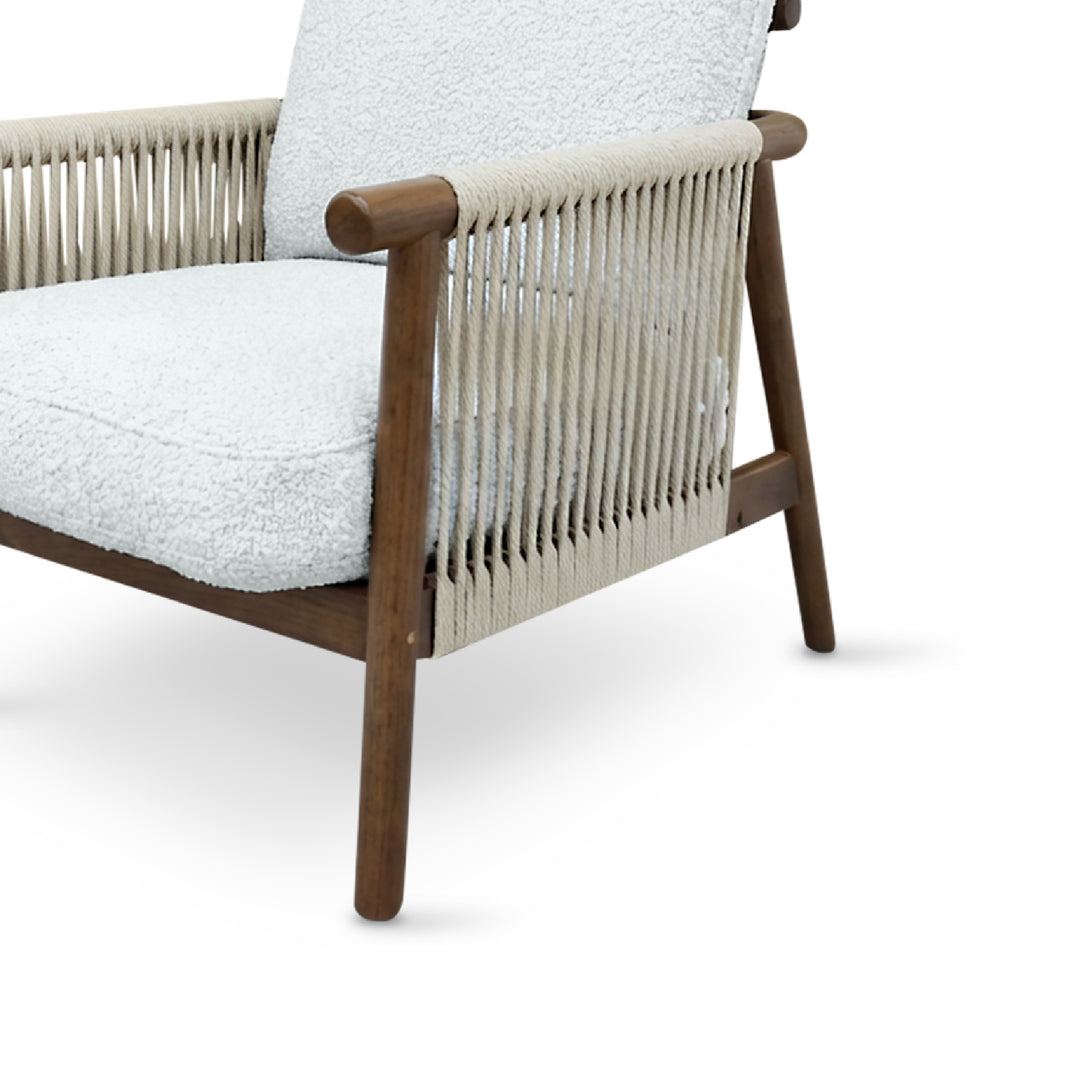 NOREEN 1 Seater Arm Sofa Chair Light Gray