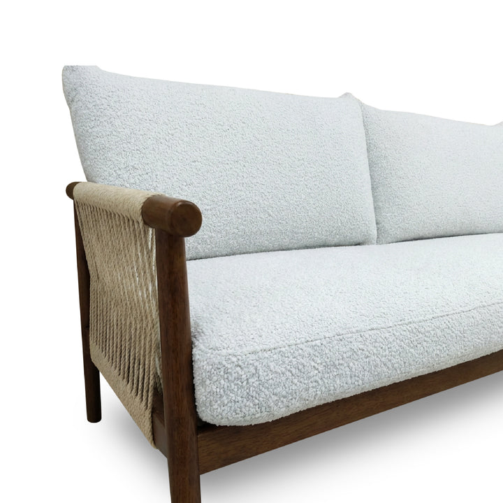 NOREEN 3 Seater Arm Sofa Chair Light Gray