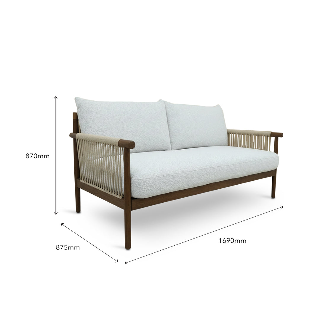 NOREEN 3 Seater Arm Sofa Chair Light Gray