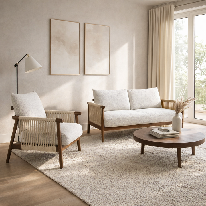 NOREEN 3 Seater Arm Sofa Chair Ash Gray