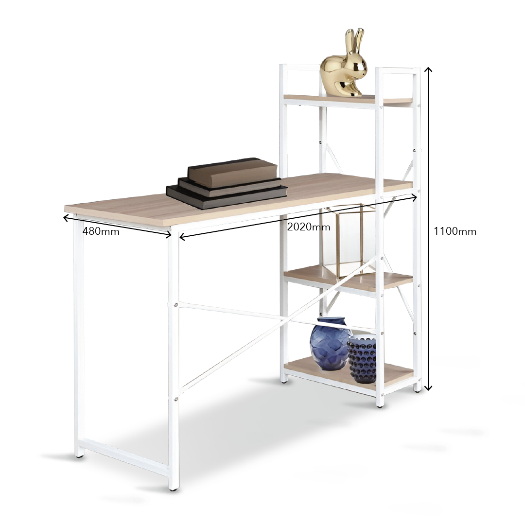 ORLEAN Writing Table with Side Shelf