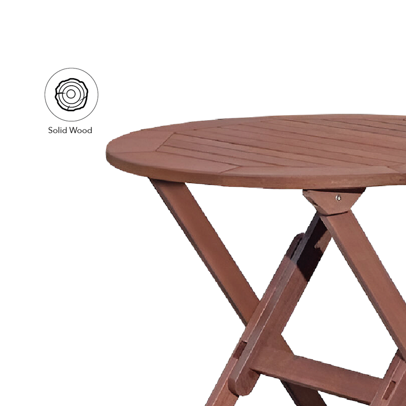 OSAKA II Round Table Set with Folding Arm Chair
