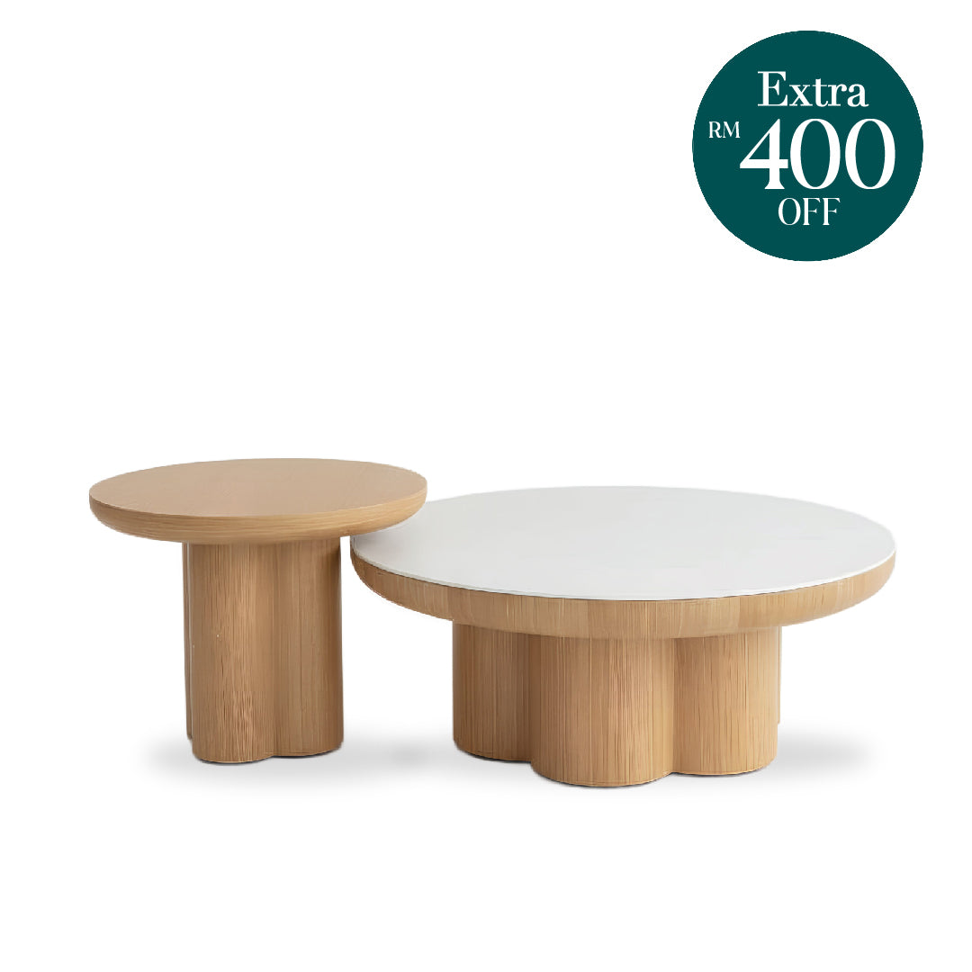 ORBII Marble Coffee Table Set