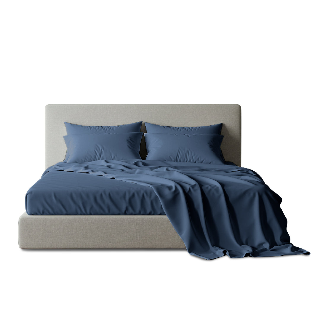 OSAKA BLUE Luxury Egyptian Cotton Bedsheet Set