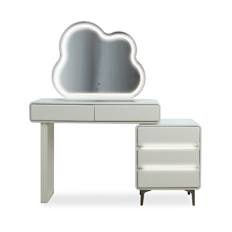 PANSY LED Mirror Dresser with Stool