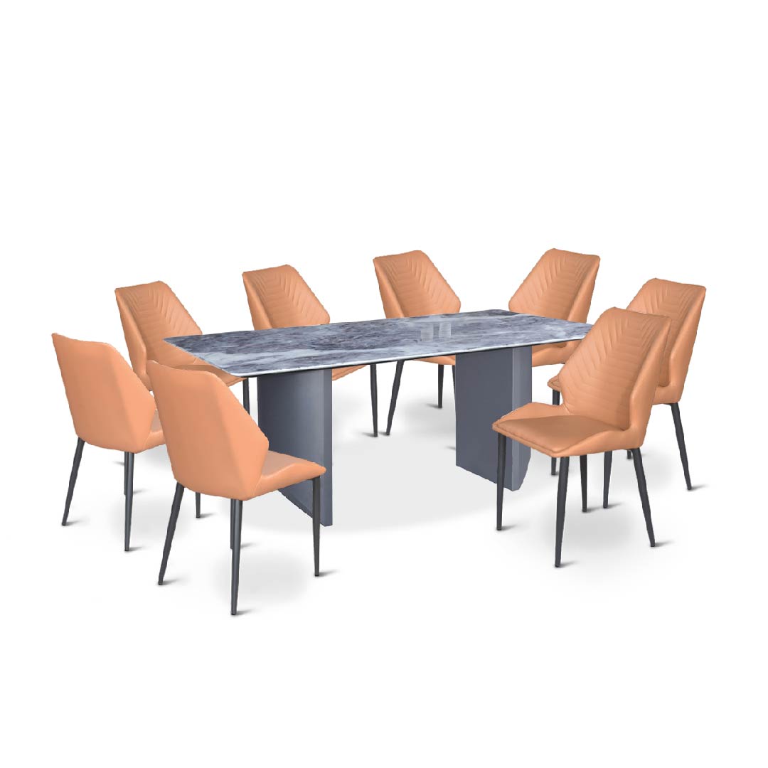 PAPUA III Marble Dining Set