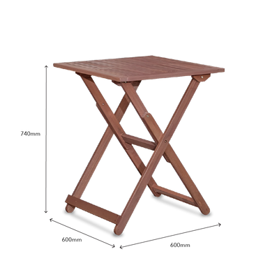 PARIS Square Table Set with Folding Chair
