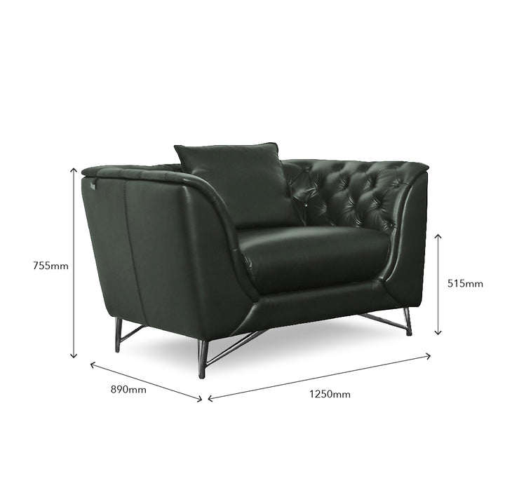 PARKER Full Leather 1 Seater Sofa