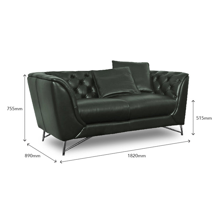 PARKER Full Leather 2 Seater Sofa