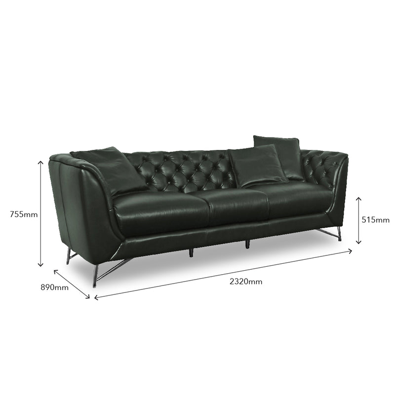 PARKER Full Leather 1 Seater Sofa