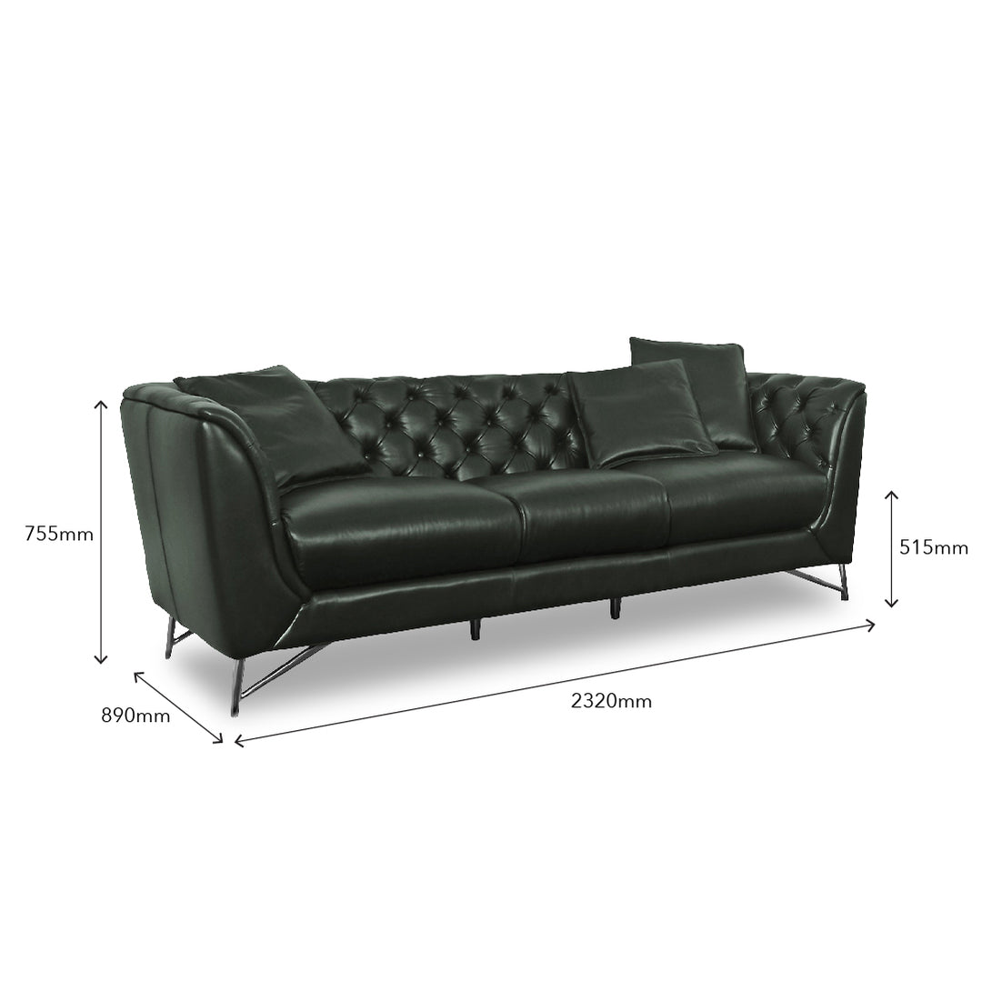 PARKER Full Leather 2 Seater Sofa