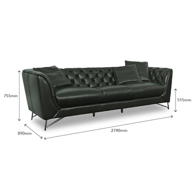 PARKER Full Leather 2 Seater Sofa