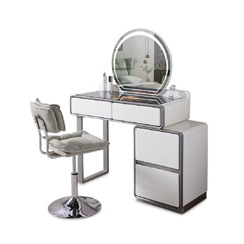 PAULINE LED Mirror Dresser with Chair