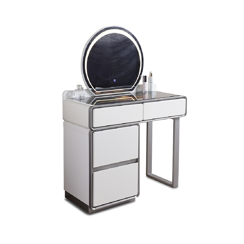 PAULINE LED Mirror Dresser with Chair