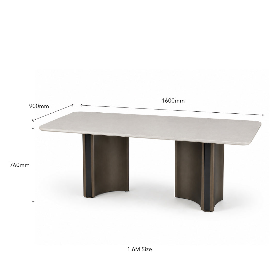 PIERS Natural Stone Dining Table