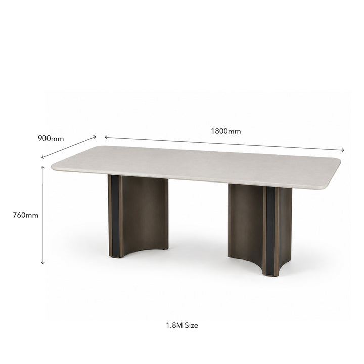PIERS Natural Stone Dining Table