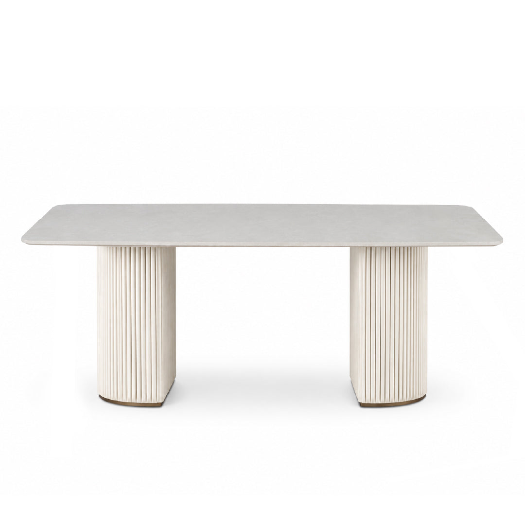 PIERS Natural Stone Dining Table