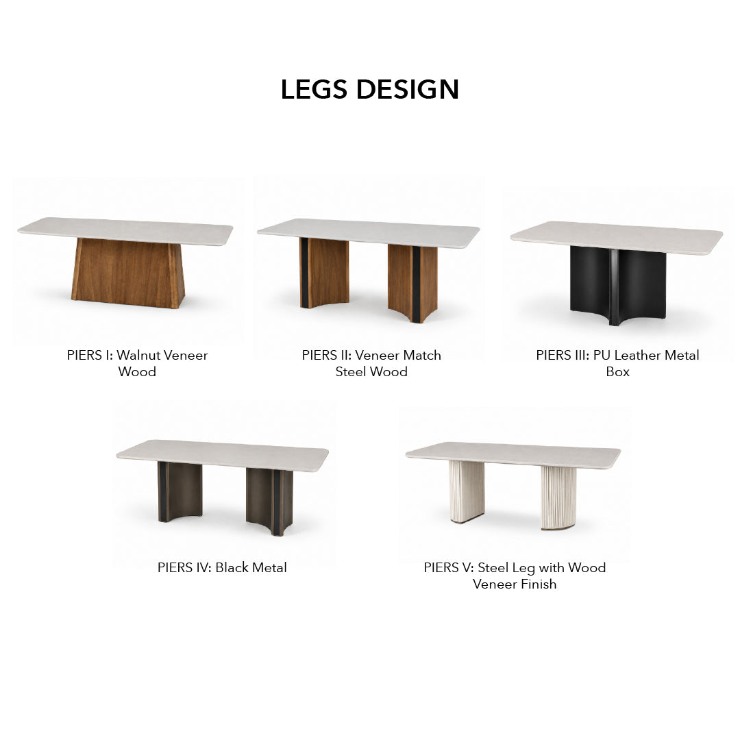 PIERS Natural Stone Dining Table