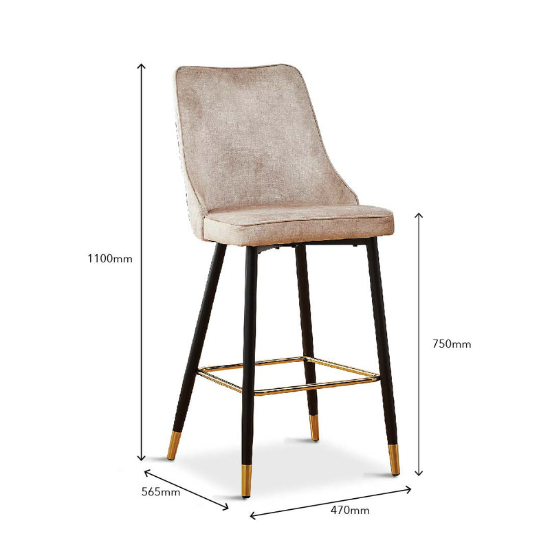 PINTE Bar Chair Light Grey