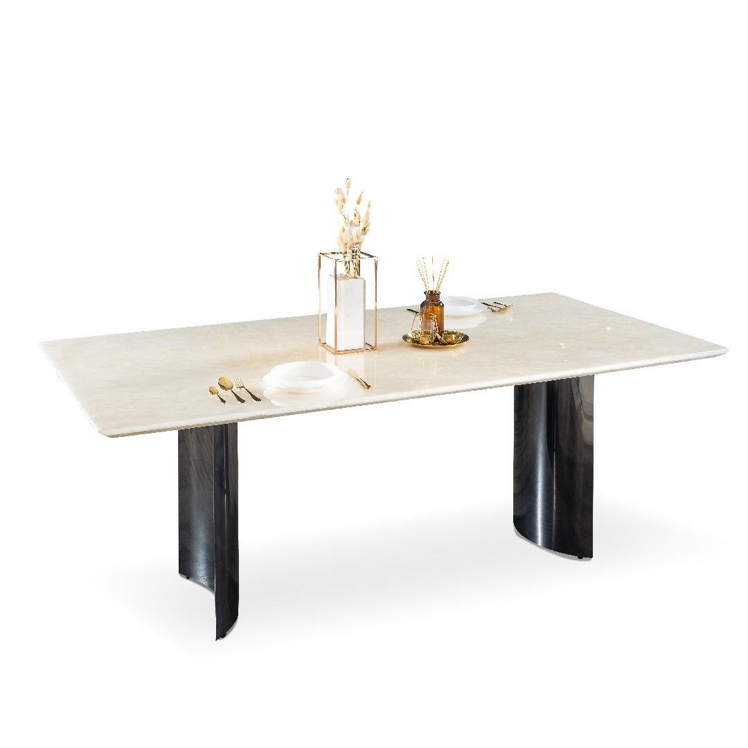 PIPER II Natural Marble Dining Table