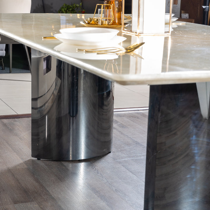 PIPER II Natural Marble Dining Table