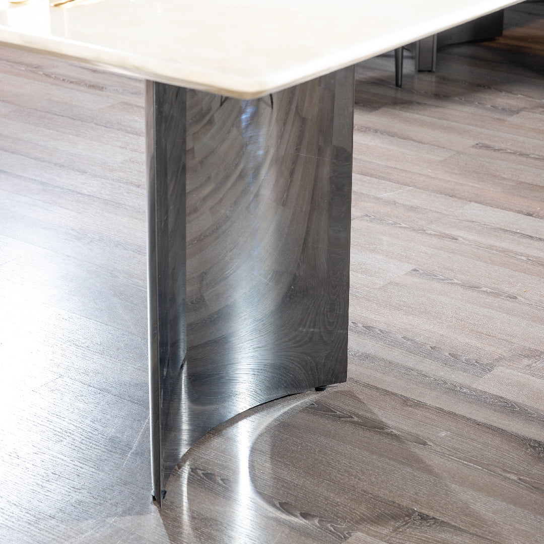 PIPER II Natural Marble Dining Table