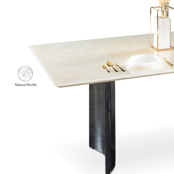 PIPER II Natural Marble Dining Table