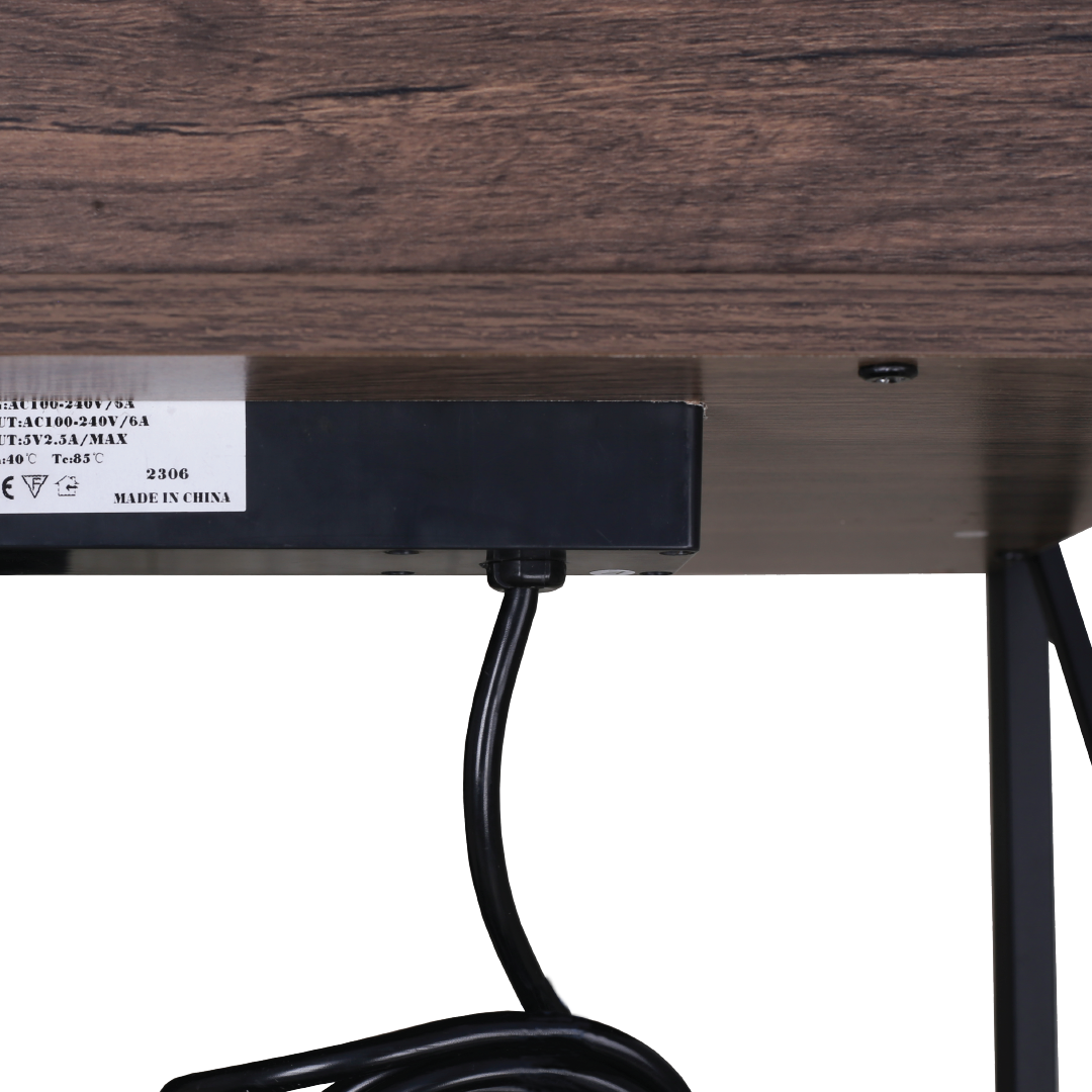 PLIX Bedside Table with USB & Plug