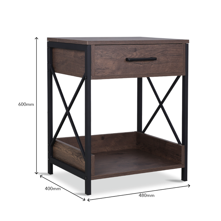 PLIX Bedside Table with USB & Plug
