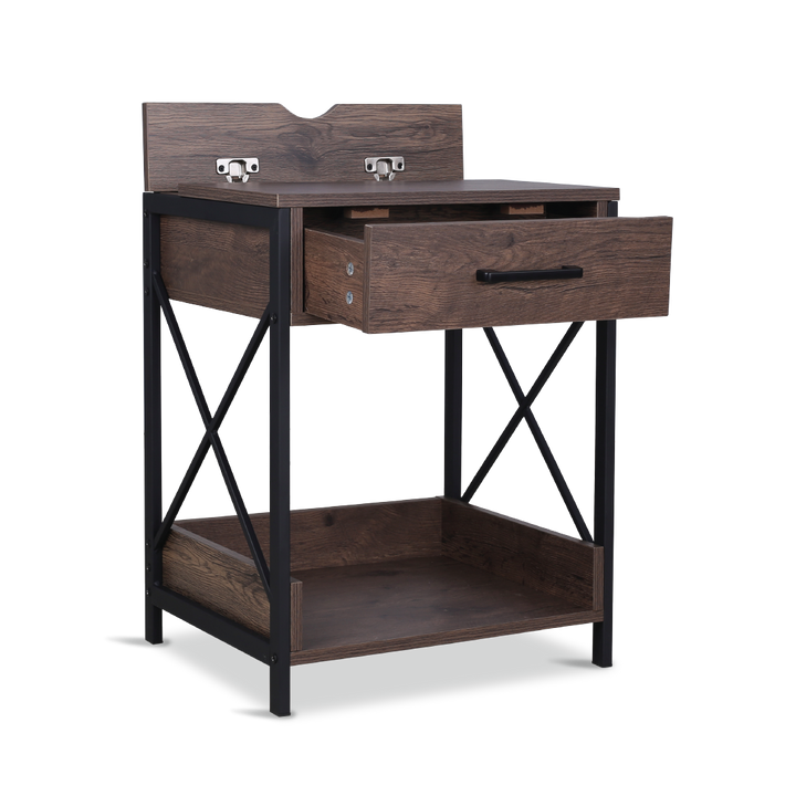 PLIX Bedside Table with USB & Plug