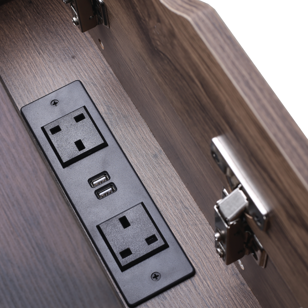 PLIX Bedside Table with USB & Plug