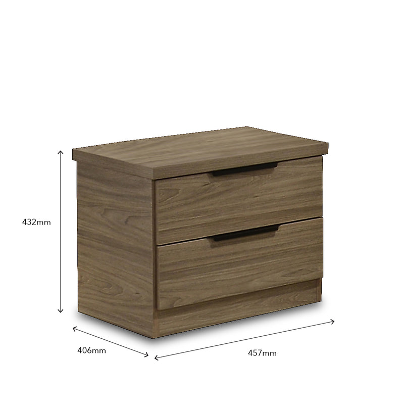 PORCINI Bedside Table Latte Brown