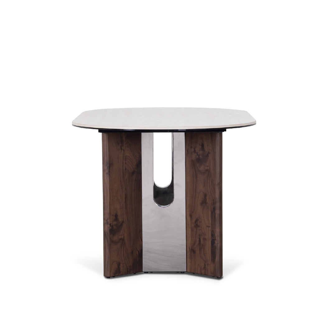 PRESTON Natural Stone Oval Dining Table